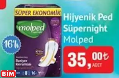 MOLPED HİJYENİK PED SÜPERNİGHT